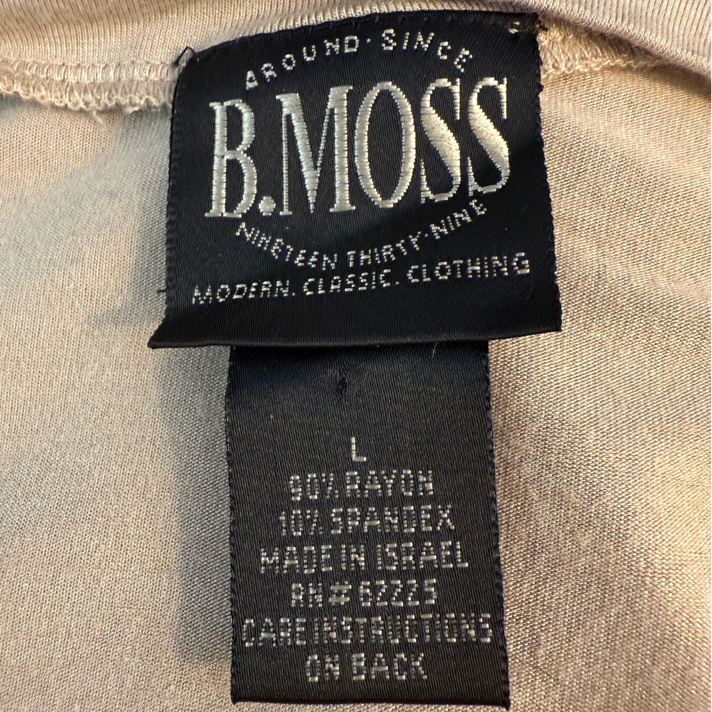 3 for $24 Tailor B. Moss putty/tan colored tee made and purchased in Israel - Picture 4 of 6